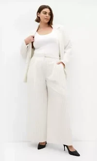 Pinstripe Wide Leg Pant