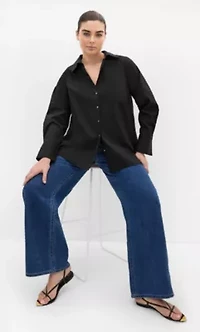Elevated Long Sleeve Stretch Shirt