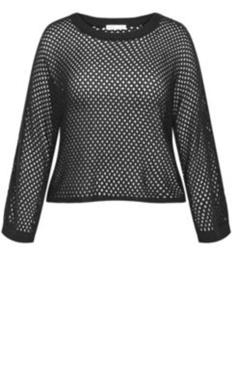 Crochet Knit Long Sleeve Top