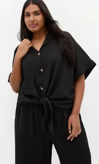 Kalea Tie Front Shirt