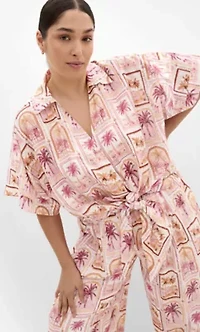 Postcard Soiree Print Shirt
