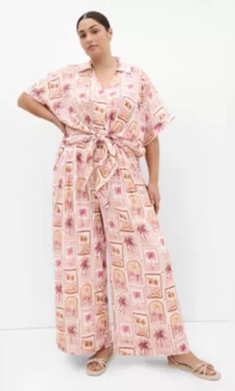 Postcard Soiree Print Shirt