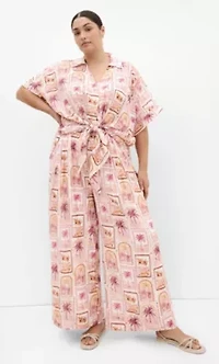 Postcard Soiree Print Shirt