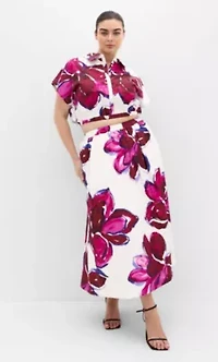 Holiday Bloom Print Shirt
