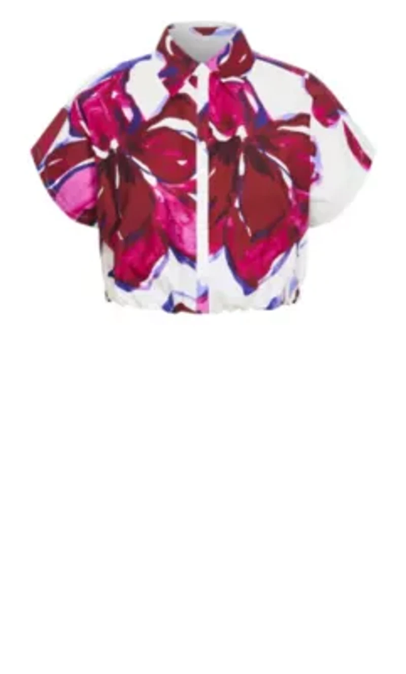 Holiday Bloom Print Shirt