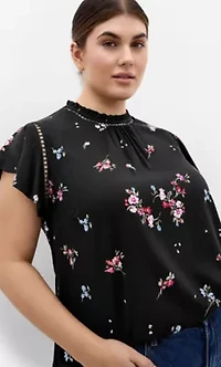 Petal Bouquet Print Top
