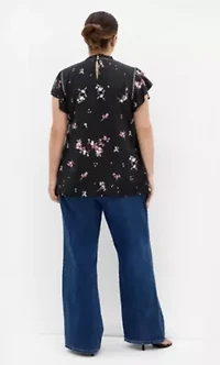 Petal Bouquet Print Top