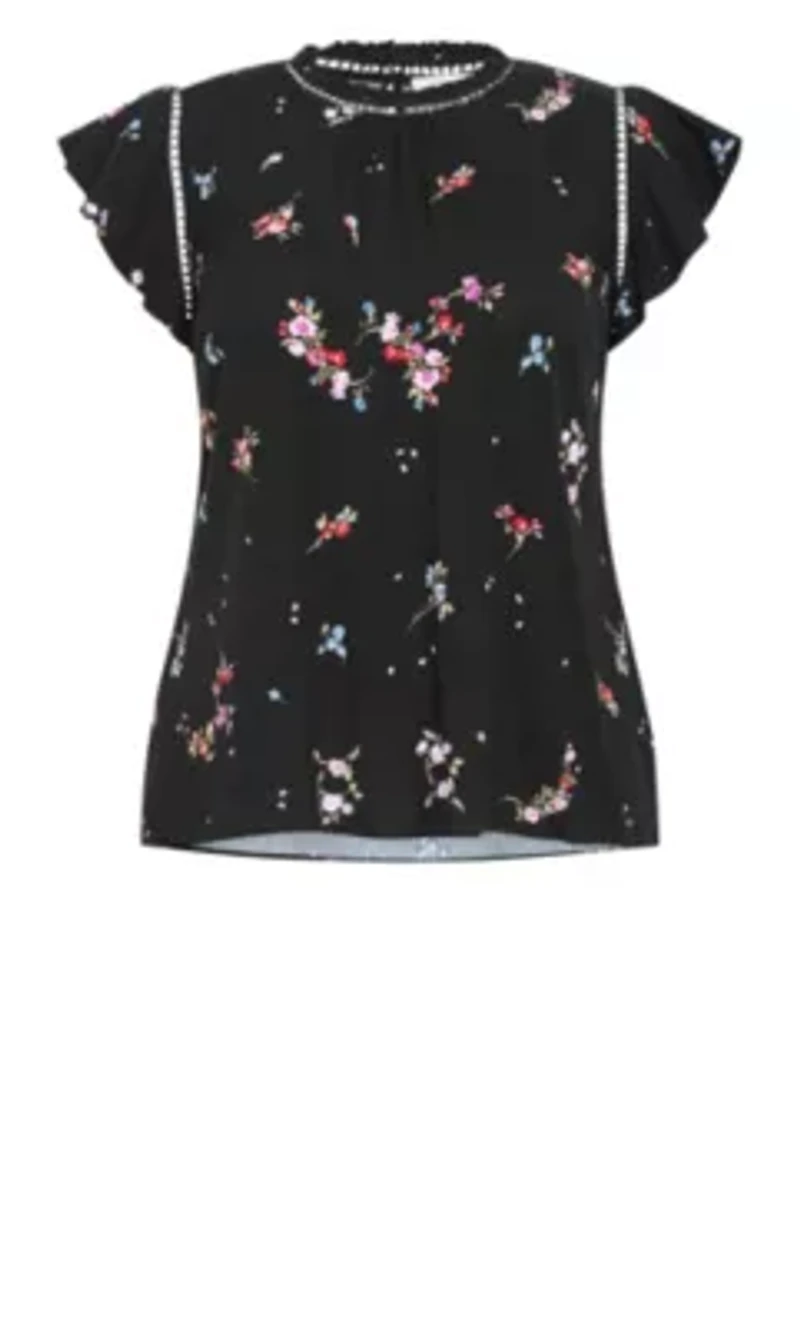Petal Bouquet Print Top