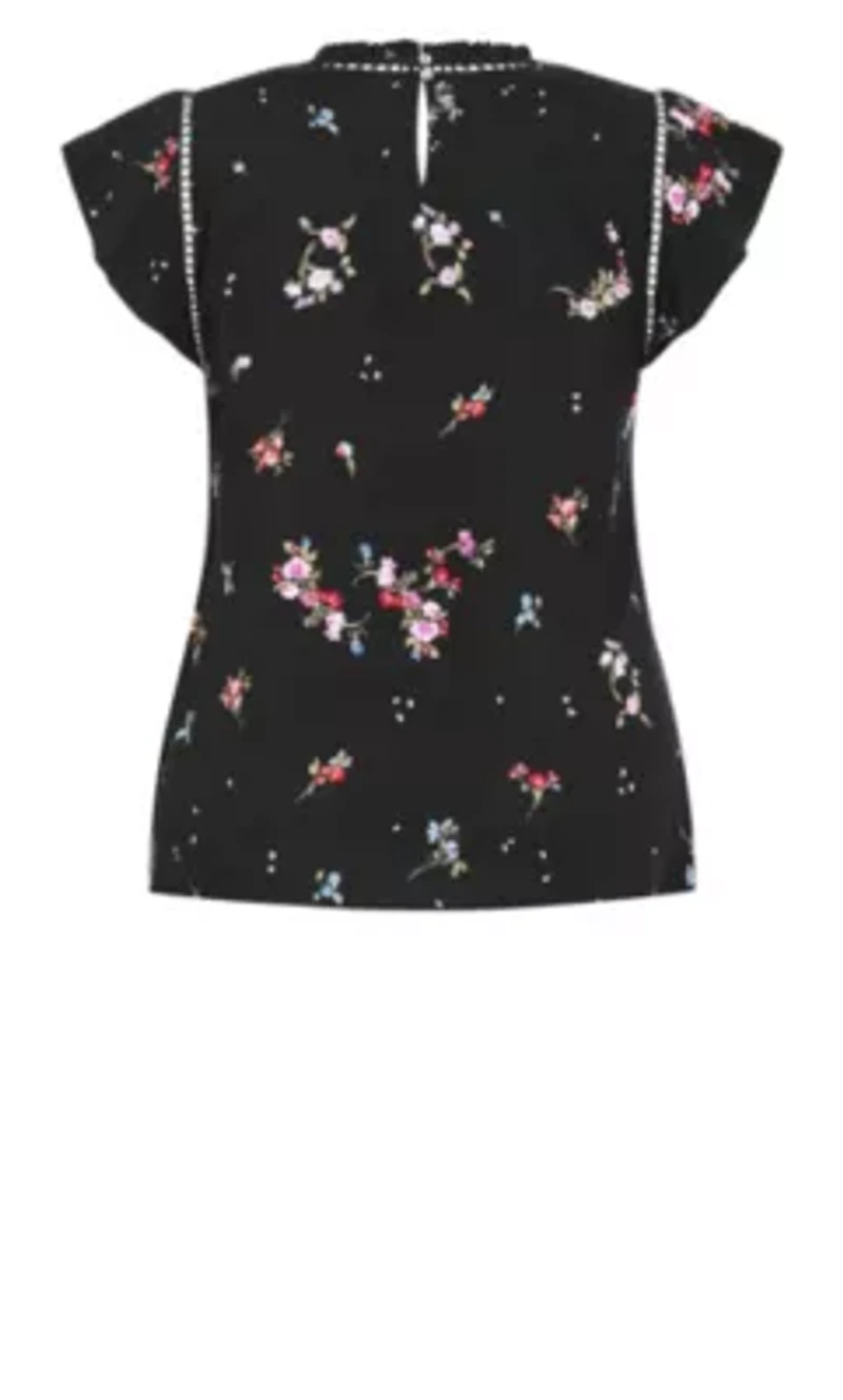 Petal Bouquet Print Top