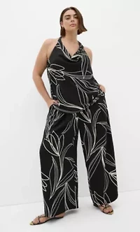 Shania Bloom Print Cowl Neck Top
