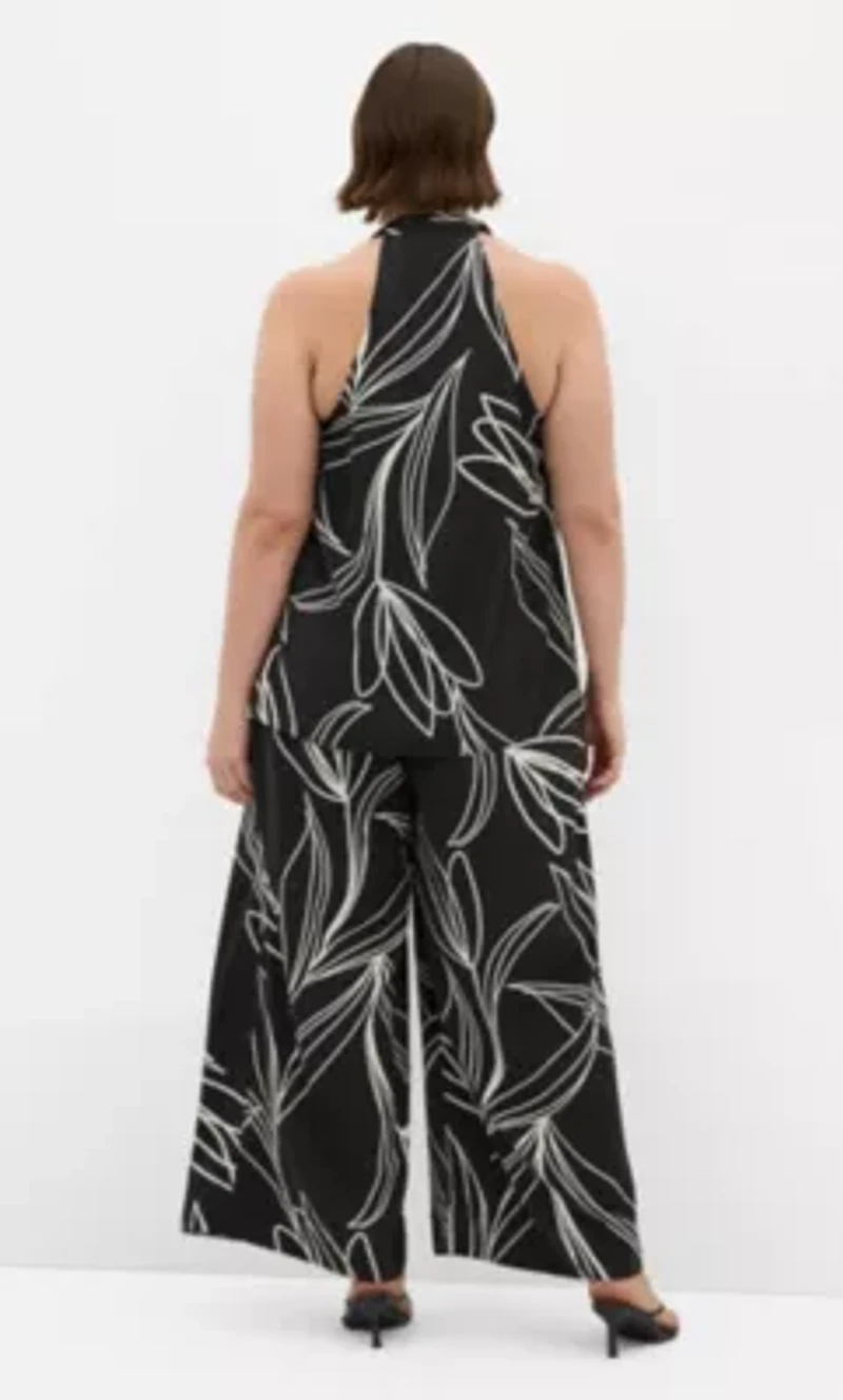 Shania Bloom Print Cowl Neck Top
