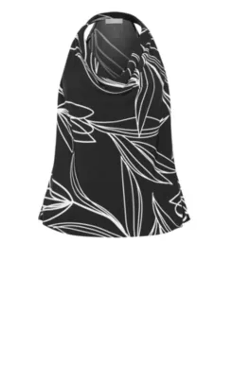 Shania Bloom Print Cowl Neck Top