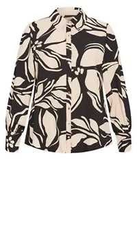 Bella Mono Print Long Sleeve Shirt