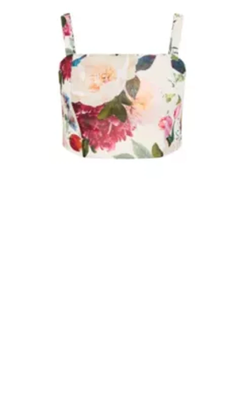Bianka Botanical Print Crop Top