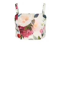 Bianka Botanical Print Crop Top