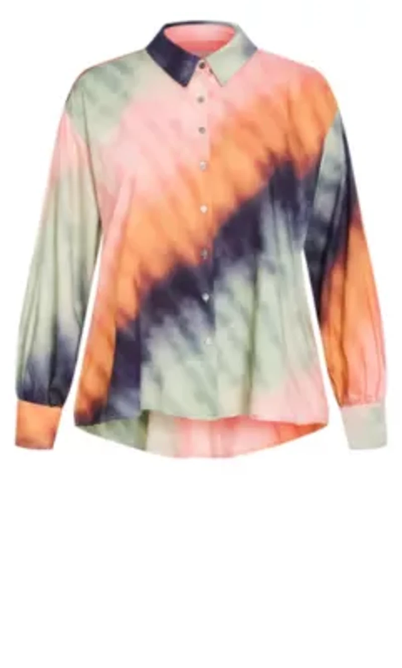 Sunset Ombre Print Shirt