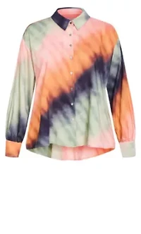 Sunset Ombre Print Shirt