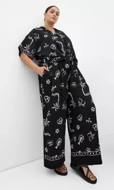 Resort Border Print Pant