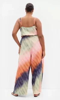 Sunset Ombre Print Wide Leg Pant