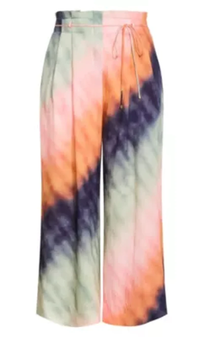 Sunset Ombre Print Wide Leg Pant