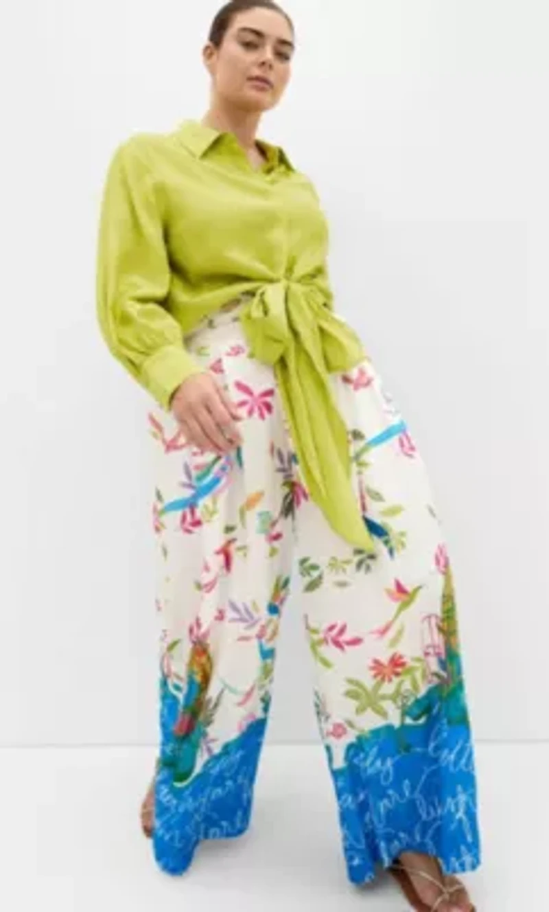Free Spirit Print Wide Leg Pant