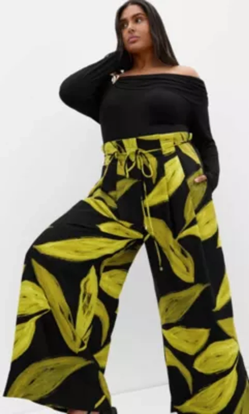 Shania Zest Print Wide Leg Pant