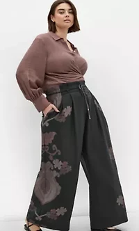 Eternal Side Print Wide Pant