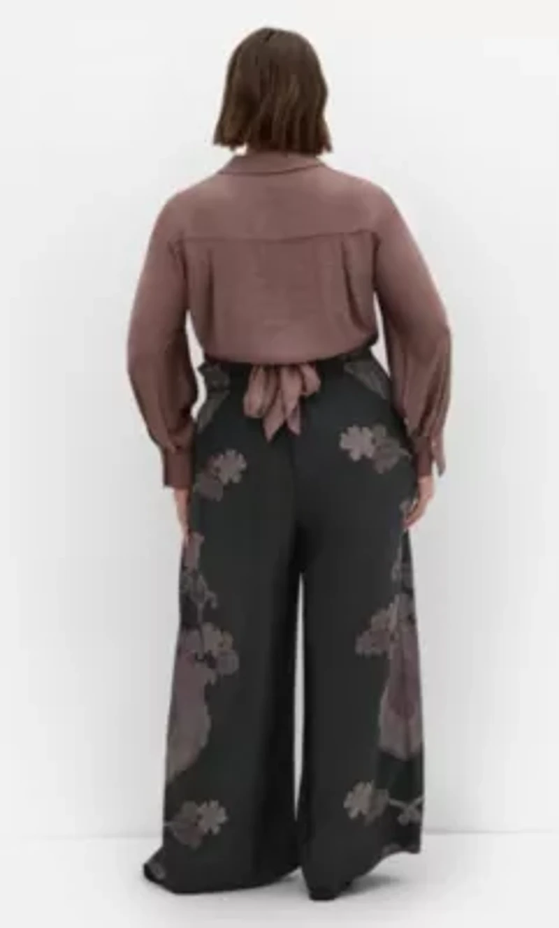 Eternal Side Print Wide Pant