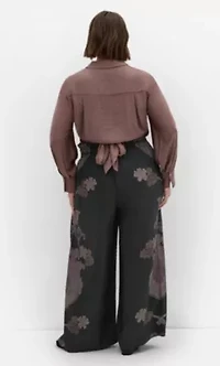 Eternal Side Print Wide Pant