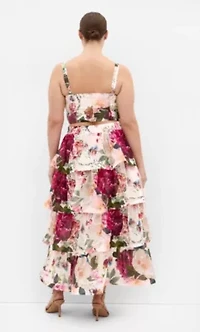 Bianka Botanical Print Tiered Skirt
