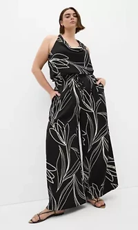 Shania Bloom Print Wide Leg Pant