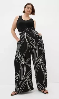 Shania Bloom Print Wide Leg Pant