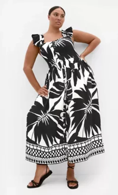Mirage Oasis Print Tie Back Maxi Dress