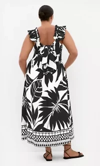 Mirage Oasis Print Tie Back Maxi Dress