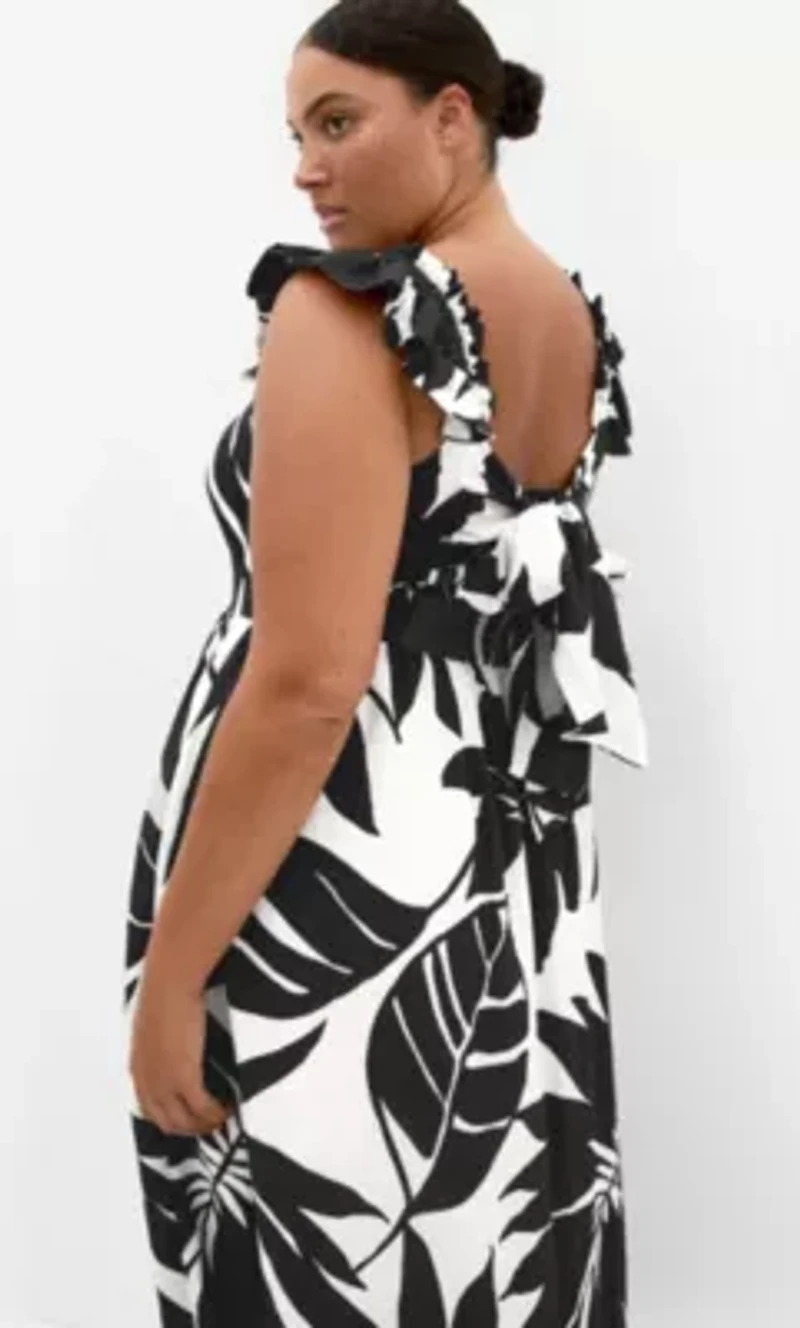Mirage Oasis Print Tie Back Maxi Dress