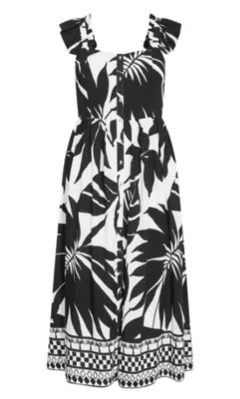 Mirage Oasis Print Tie Back Maxi Dress