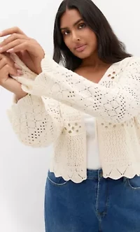 Crochet Love Tie Front Top