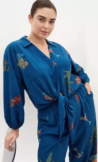 Tia Sea Print Shirt