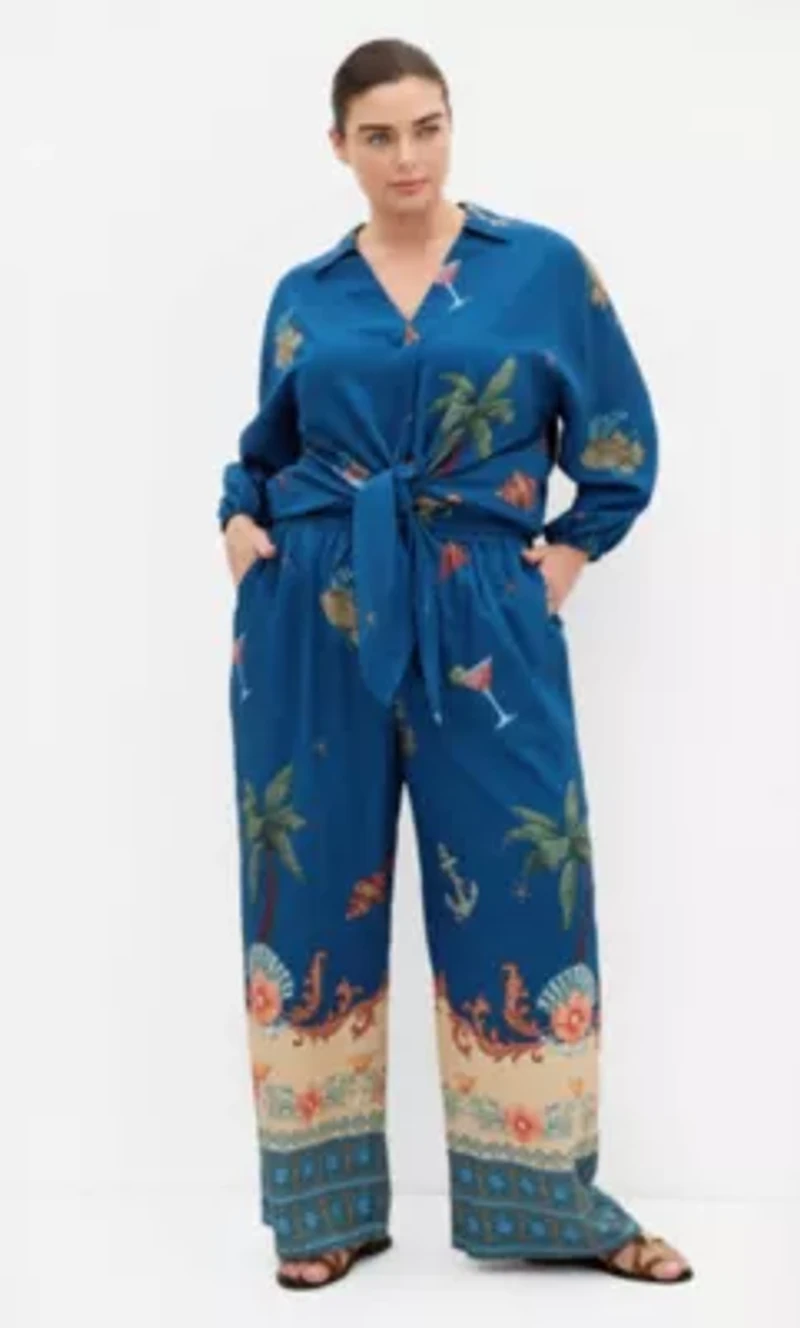 Tia Sea Print Shirt