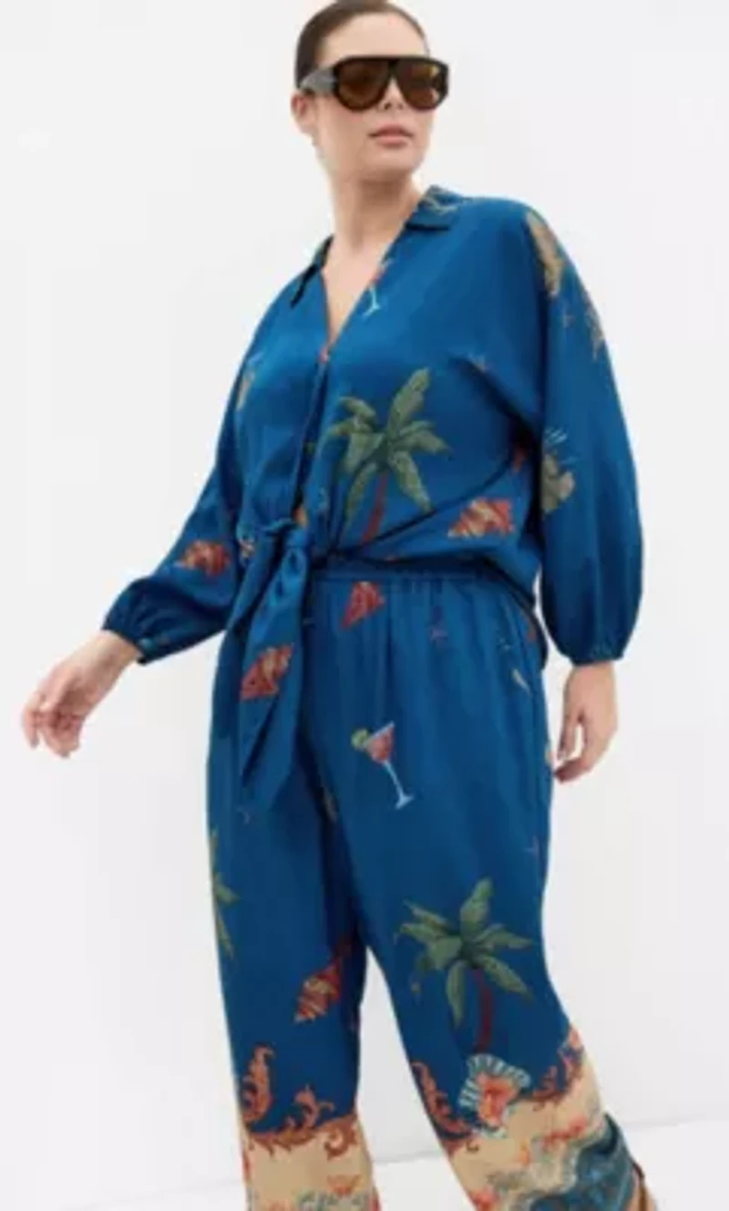 Tia Sea Print Shirt