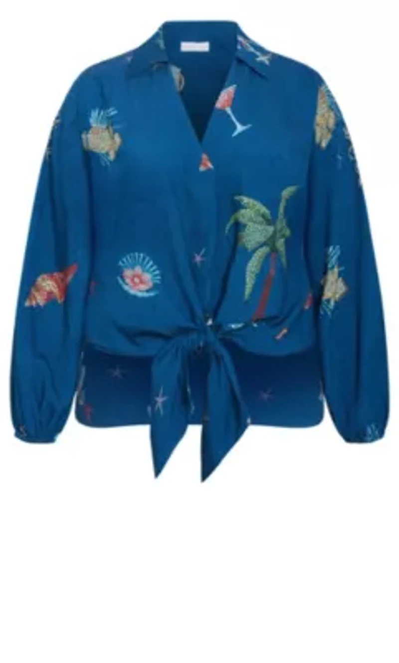 Tia Sea Print Shirt