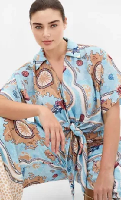 Postcard Voyage Print Shirt