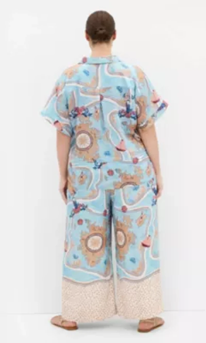 Postcard Voyage Print Shirt