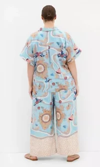 Postcard Voyage Print Shirt