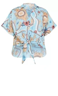 Postcard Voyage Print Shirt