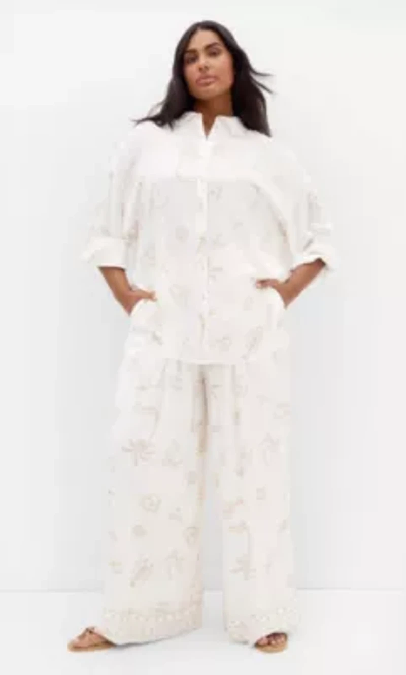 Alessia Border Print Shirt