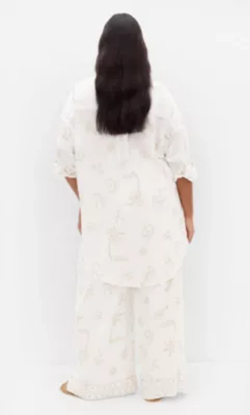 Alessia Border Print Shirt