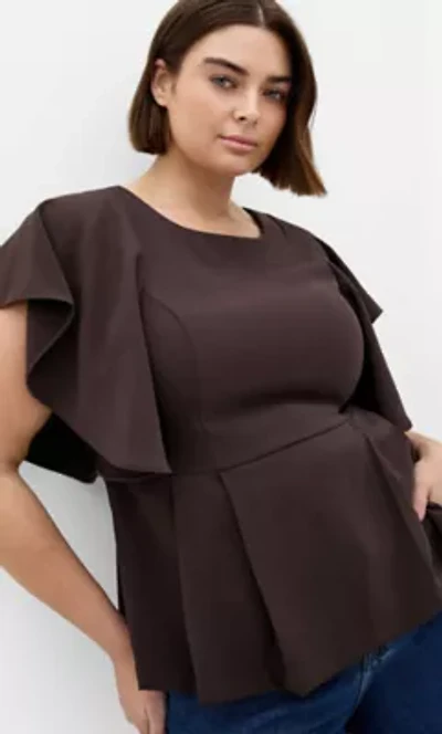 Cinched Peplum Top