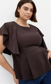 Cinched Peplum Top