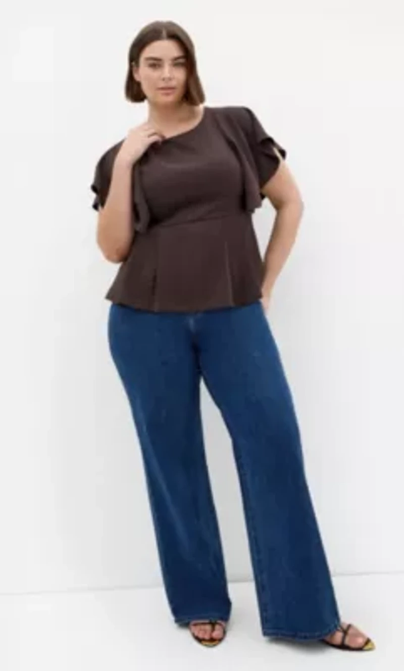 Cinched Peplum Top